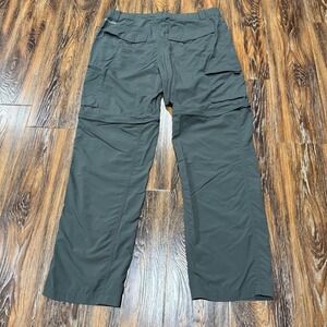 Columbia Mens Size 36x32 Green Convertible Zip Off Cargo Hiking Omni-Shade Pants